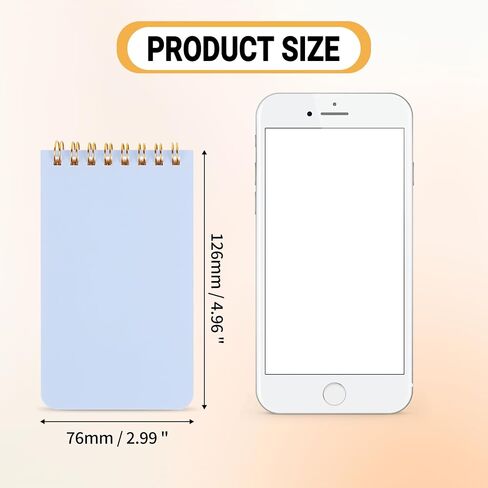 6 Pack 3x5 Inch Spiral Notebooks, 120 Pages Pocket Notepads with Perforated Edges, Portable Mini Journals for Students, Office & Travel, Durable Kraft Cover in Saudi Arabia
