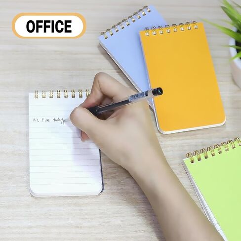 6 Pack 3x5 Inch Spiral Notebooks, 120 Pages Pocket Notepads with Perforated Edges, Portable Mini Journals for Students, Office & Travel, Durable Kraft Cover in Saudi Arabia