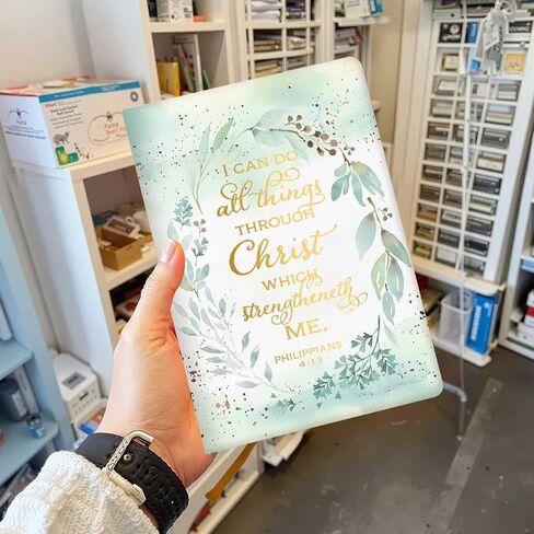Positive Affirmation Lined Journal Notebook for Women Men, 200 Pages A5 Hardcover Leather Journals for Writing Note Taking, Bible Verse College Ruled Notebook Diary Notepad, Watercolor Leaves in Kuwait