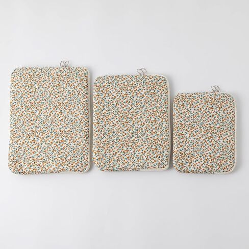 Coquette Floral Laptop Sleeve, 11-15 Inch Cute Puffy Laptop Case Aesthetic Floral Quilted Computer Bag Cottagecore Accessories (Pink,13 Inch) in Kuwait