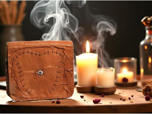 حقيبة جلدية من Hocus pocus للرجال والنساء - حقيبة يد كتف مصنوعة يدويًا ، حقيبة هالوين جلدية حقيقية in Kuwait