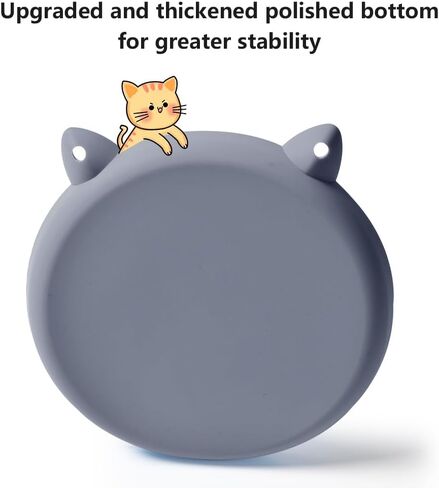 2Pcs Slow Feeder Cat Bowl,Puzzle Feeder Cat,Interactive Toys，Slow Feeding cat Bowl Suitable for All Dry and Wet Foods,Easy to Clean Silicone Bowls (Grey and Pink) in Saudi Arabia