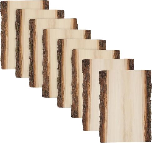Foggy Bottom Woodworks LLC Premium Basswood Live Edge Plank, 0.69" X 7 to 9" X 11", 4-Pack in Saudi Arabia