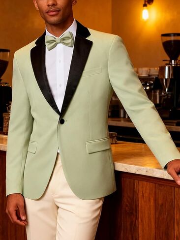 Barry.Wang Mens Casual Blazer Sport Coat Regular Fit Suit Jackets Business Lightweight Sports Jacket for Wedding Party in Kuwait