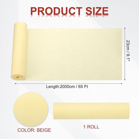 Patikil الصينية Xuan Paper Roll 65ft × 9.1 بوصة نصف ناضجة الناضجة الناضجة الصينية ممارسة ورقة Chunlian Duilian Coulets ، الأحمر in Saudi Arabia