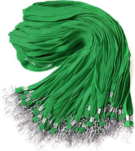 200 Pieces Badge Lanyards Flat Lanyards for ID Badges, Assorted Colors Neck lanyards with Swivel J Hook Clip for Key, Card Holder, Name Tag, Student Teacher Office Worker Accessories in Saudi Arabia