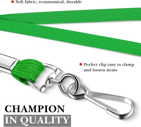 200 Pieces Badge Lanyards Flat Lanyards for ID Badges, Assorted Colors Neck lanyards with Swivel J Hook Clip for Key, Card Holder, Name Tag, Student Teacher Office Worker Accessories in Saudi Arabia
