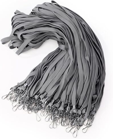 200 Pieces Badge Lanyards Flat Lanyards for ID Badges, Assorted Colors Neck lanyards with Swivel J Hook Clip for Key, Card Holder, Name Tag, Student Teacher Office Worker Accessories in Saudi Arabia