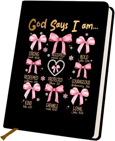 Positive Affirmation Lined Journal Notebook for Women Men, 200 Pages A5 Hardcover Leather Journals for Writing Note Taking, Bible Verse College Ruled Notebook Diary Notepad, Watercolor Leaves in Kuwait