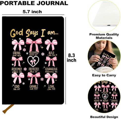 Positive Affirmation Lined Journal Notebook for Women Men, 200 Pages A5 Hardcover Leather Journals for Writing Note Taking, Bible Verse College Ruled Notebook Diary Notepad, Watercolor Leaves in Kuwait