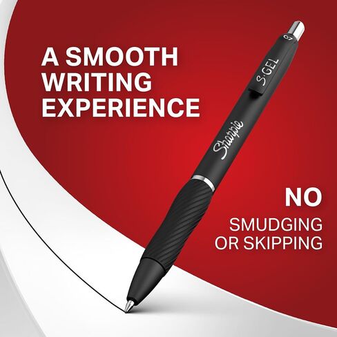 Sharpie® S-Gel Pens, Medium Point, 0.7 mm, Black Barrel, Purple Ink, Pack Of 12 Pens in Saudi Arabia