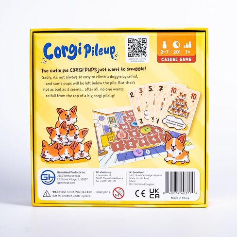 Gamehead Corgi Collup ، لعبة بطاقة الخداع الرائعة للعائلات والأطفال والحفلات ، تتراوح أعمارهم in Saudi Arabia