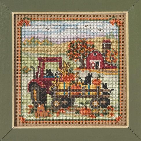 Mill Hill Hayride Beaded Counted Cross Stitch Kit 2023 Buttons & Beads Autumn MH142325 in Saudi Arabia