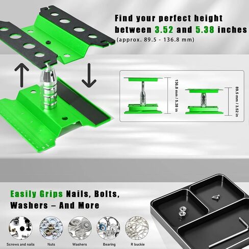 RC Car Work Stand Right Right Leight Lower 360 ° Rotation Aluminium RC Repair Stand ، Trans Small Screw Tresh for 1/8 1/10 1/12 1/14 for traxxa arcial arrma rc crawler monster buggy (Green ، Black) in Kuwait