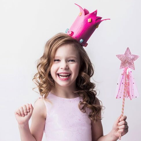 Alvogimor 2 Pack Glitter Star Wand ، Princess Costume Angel Play Play Props لعيد الميلاد ، عيد الهالوين ، حفلة عيد الميلاد (Pink Purple ، 12 Inch) in Kuwait