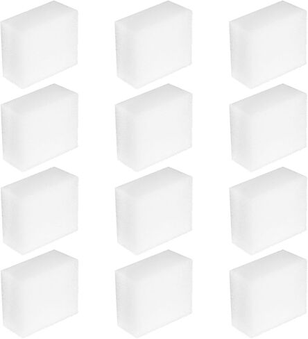 12 Pack Cat Fountain Filters Sponge Replacement Pet Fountain Pre-Filter Square Foam Sponges for 84oz/2.5L Cat Water Fountains, White in Saudi Arabia