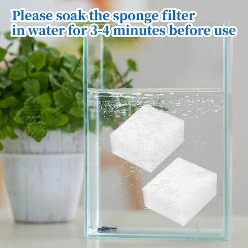 12 Pack Cat Fountain Filters Sponge Replacement Pet Fountain Pre-Filter Square Foam Sponges for 84oz/2.5L Cat Water Fountains, White in Saudi Arabia