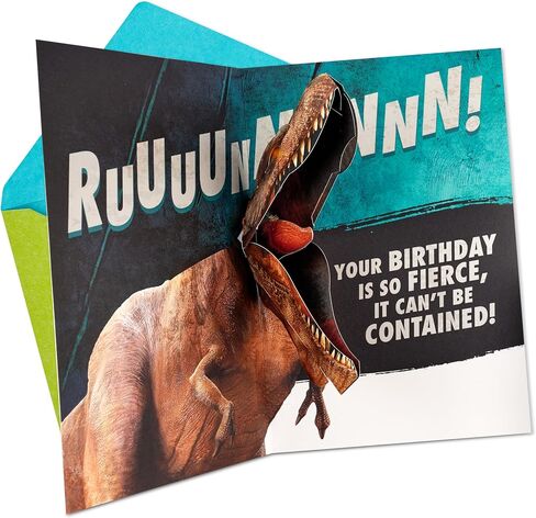 بطاقة عيد ميلاد هولمارك جوراسيك العالمية مع Sound (pop up t-rex) للأطفال والآباء والأصدقاء والعائلة in Saudi Arabia
