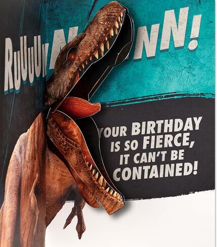 بطاقة عيد ميلاد هولمارك جوراسيك العالمية مع Sound (pop up t-rex) للأطفال والآباء والأصدقاء والعائلة in Saudi Arabia