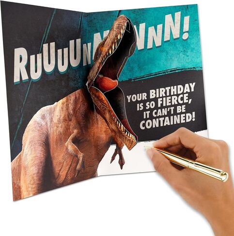 بطاقة عيد ميلاد هولمارك جوراسيك العالمية مع Sound (pop up t-rex) للأطفال والآباء والأصدقاء والعائلة in Saudi Arabia