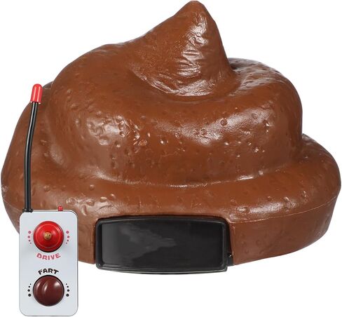 NUOBESTY Poop Car Remote Control Plastic Simulation Stool Toy Shit Poop Car with Spinning and Farting Action for Halloween April Fools Day Party Kids Child Toy in Saudi Arabia