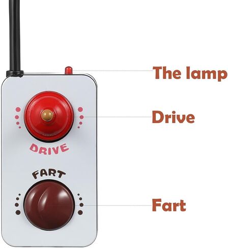 NUOBESTY Poop Car Remote Control Plastic Simulation Stool Toy Shit Poop Car with Spinning and Farting Action for Halloween April Fools Day Party Kids Child Toy in Saudi Arabia