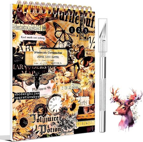 900+ قطع ملصقات عتيقة لـ Scrapbooking ، 50 ورقة كتاب Precut Washi للكتاب القصير ، كتاب الخردة لـ Junk Journal Supplies Diy ، Collage ، Photo Album in Kuwait