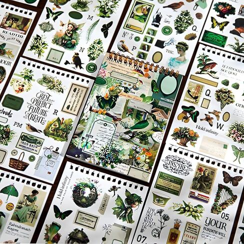 900+ قطع ملصقات عتيقة لـ Scrapbooking ، 50 ورقة كتاب Precut Washi للكتاب القصير ، كتاب الخردة لـ Junk Journal Supplies Diy ، Collage ، Photo Album in Kuwait