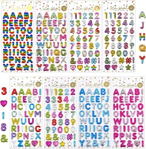 320Pcs Letter Stickers for Scrapbooking, Scrapbooking Letter Stickers, Alphabet Number Sticker for Calendar Christmas Decoration & Art Making in Saudi Arabia
