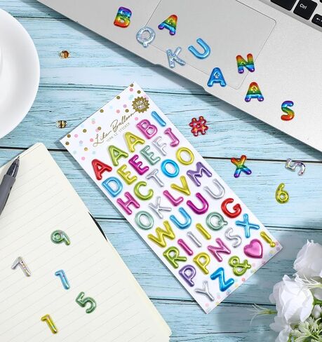 320Pcs Letter Stickers for Scrapbooking, Scrapbooking Letter Stickers, Alphabet Number Sticker for Calendar Christmas Decoration & Art Making in Saudi Arabia