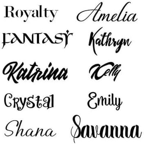 Vinyl Name, Word, Phrase Glass or Mug Decal - Personalized Bridal Party Stickers - Many Fonts Colors, Fonts & Sizes - Shay's Creative Expression in Saudi Arabia
