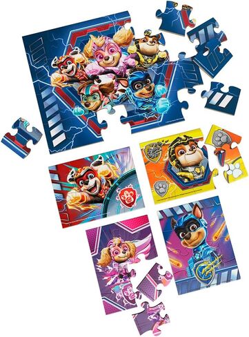 Paw Patrol 5 -Pack Wood Puzzle - انضم إلى Chase و Marshall و The Gang in Adventure in Saudi Arabia