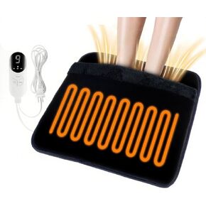 وسادة تدفئة القدم الكهربائية للرجال والنساء، وسادة تدفئة القدم الكهربائية مع تقنية التسخين السريع، وسادة تدفئة القدمين مع 3 إعدادات لدرجة الحرارة (رمادي)... in Kuwait