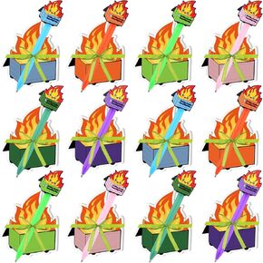 12Sets شكرًا لك هدايا FUMPSTER FIRE ARALS يمكن أن تطلق النار على الملاحظات اللاصقة لمستلزمات مكاتب الحريق المكتبي الموظف هدية لدعم عيد الميلاد in Kuwait