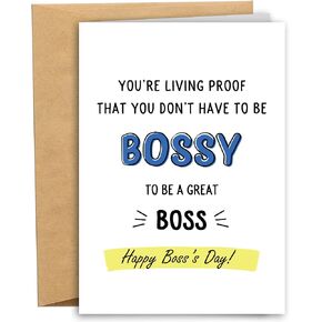 Funny Boss's Day Card for Men Women, Sarcastic Boss Day Card from Amazing Employee, Bosses Day Cards for Leader Manage Supervisor in Saudi Arabia