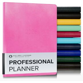 معرض Leather Professional Planner 2026 - Acadia Deep Red - 9x7 " in Kuwait