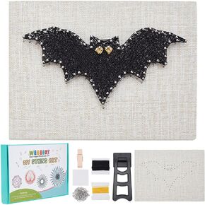 Webeedy DIY BAT String Art Kit String Making Kit Halloween Thief String Art Crafts Kit للمبتدئين مع التعليمات وجميع اللوازم لحفلات العائلة الفنية لوازم الهالوين in Kuwait