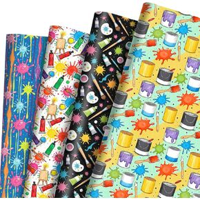 Pineraap 12 Sheets Chef Cooking Wrapping Paper, Vegetable Cooking Theme Gift Wrap Paper for Baker, Tomato, Chef Design Folded Flat Art Paper for Birthday, Kitchen Gifts, DIY Crafts, 19.7 x 27.6 Inch in Saudi Arabia