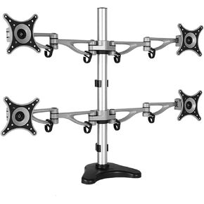 DLB204 Aluminum Alloy Full Motion 4 Screen Monitor Stand Desk Clip and Grommet LED LCD Monitor Mounting Bracket in Saudi Arabia