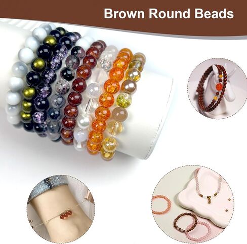 300pcs 6mm Glass Beads, 24 Colors Assorted Glass Beads for Jewelry Making, Green Series Round Spacer Bead Kit for Bracelet Necklace DIY Craft in Kuwait