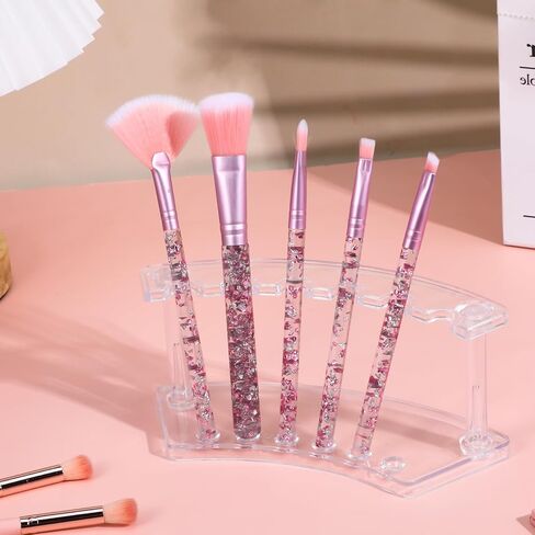 2 Pcs Pen Display Stand 6 Slot Pen Stand Transparent Pen Display Stands for Vendor Events Eyebrow Pens Stands Makeup Brush Rack Organizer Suitable for School, Office, Store, Household Supplies in Saudi Arabia