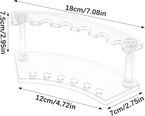 2 Pcs Pen Display Stand 6 Slot Pen Stand Transparent Pen Display Stands for Vendor Events Eyebrow Pens Stands Makeup Brush Rack Organizer Suitable for School, Office, Store, Household Supplies in Saudi Arabia