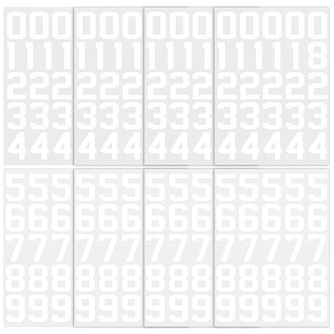 8 Sheets Sports Helmet Number Stickers, 1.3 Inch Self Adhesive Vinyl Football Baseball Helmet Stickers Hockey Number Decals Accessories for Helmets, Softball, Hockey, Lacrosse Batting in Saudi Arabia