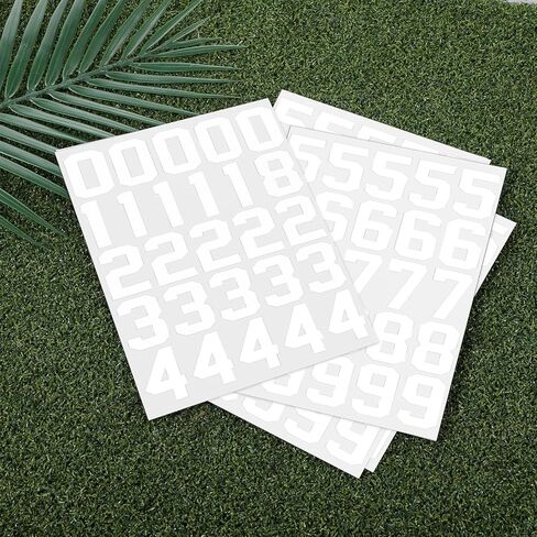 8 Sheets Sports Helmet Number Stickers, 1.3 Inch Self Adhesive Vinyl Football Baseball Helmet Stickers Hockey Number Decals Accessories for Helmets, Softball, Hockey, Lacrosse Batting in Saudi Arabia