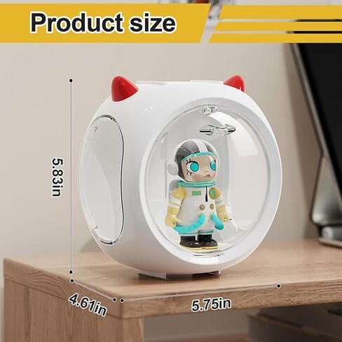 3 Tiers Clear Figure Display Case with Lights, Wall-Mounted Storage Organizer Box with Magnetic Door, Dustproof Showcase for Collectibles Action Figure(1, Wall-Mounted Large) in Saudi Arabia