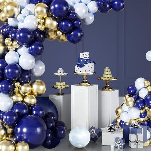 طقم قوس بالون أبيض وذهبي ، بيرل بيضاء كروم بالونات الذهبية لعيد ميلاد الطفل دش الزفاف بين الجنسين الكشف عن ديكورات الحفلات in Saudi Arabia