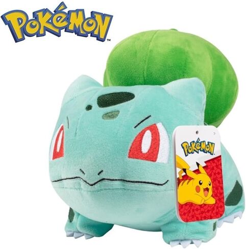 Pokemon 8-Inch Bulbasaur Starter Plush - Officially Licensed - Authentic Soft Stuffed Pokeball Toy - Gift for Kids, Boys, Girls - 2+ in Saudi Arabia
