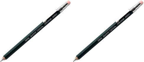 OHTO Mechanical Wood Pencil Type Mini Sharp with Eraser & Clip 0.5mm, Green Body (APS-350ES-Green) in Saudi Arabia