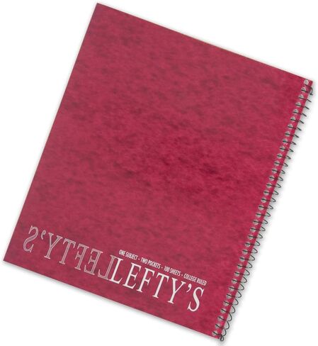 أحكمت الكلية اليسرى دفتر ملاحظات مطبوع بـ "Lefty's" على الغلاف ، مجموعة من 5 ألوان متنوعة in Saudi Arabia