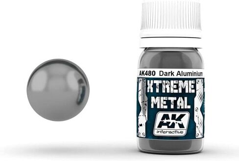 AK Interactive Xtreme Metal Dark Aluminium Metallic Paint 30ml Bottle Model Kit Paint Car Plane in Saudi Arabia